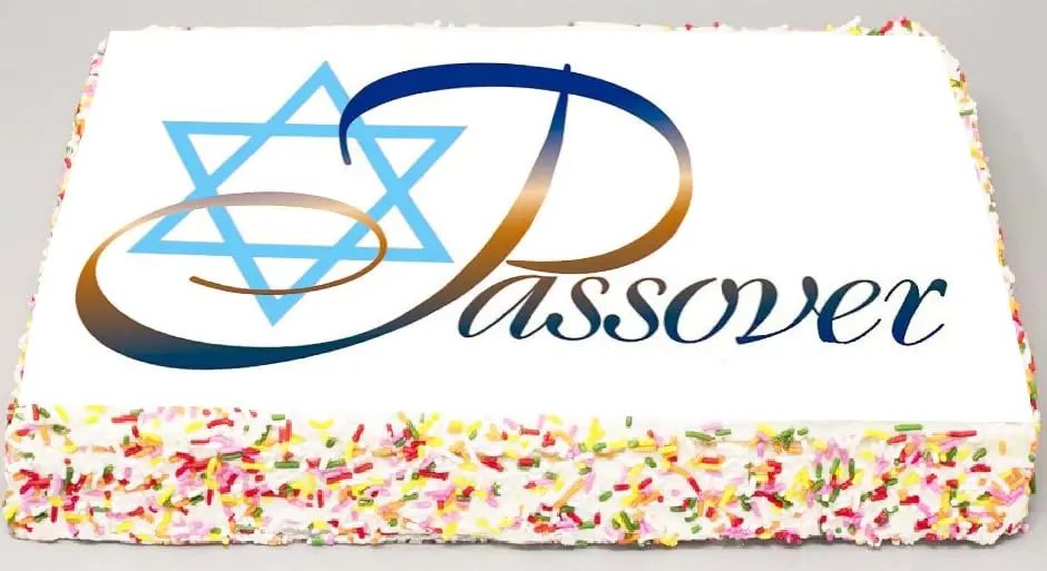 RA Pape Custom Edible Cake Topper – Star David Passover Design – 9x13 in | Vibrant Colors, Easy Application - view 6