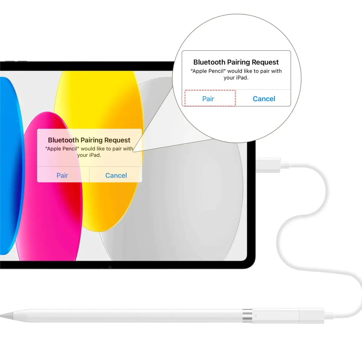 TechMatte Apple Pencil 1st Gen Charging Adapter | Lightning to USB-C Connector for iPad 10th/11th Gen - view 5