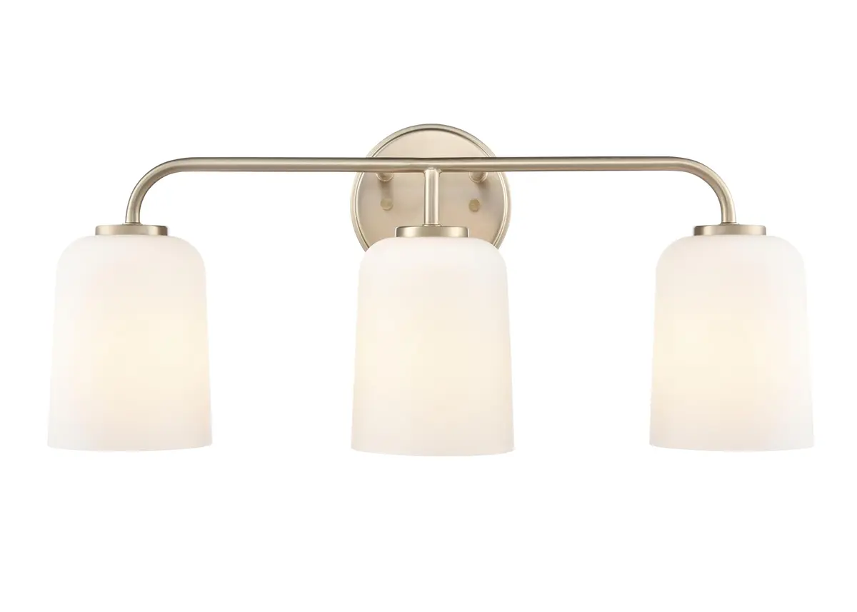 ML Lighting Laphia 22" Wide 3-Light Vanity - Modern Gold | Stylish Bathroom Fixture with 300W Brightness - main product image