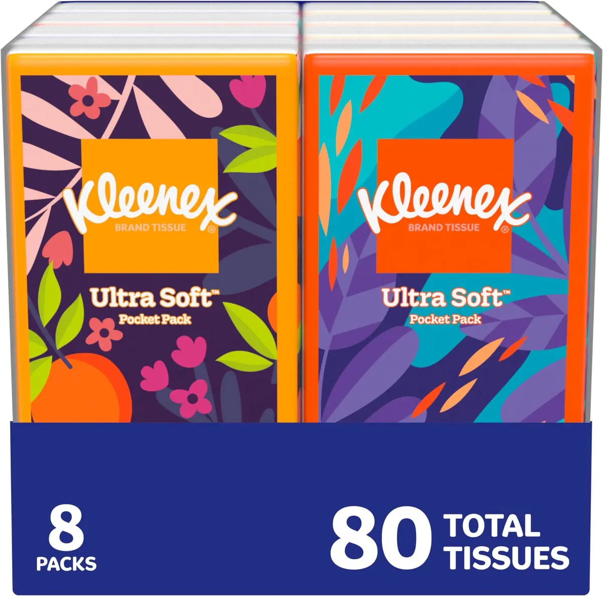 Kleenex On-The-Go Facial Tissues, 3-Ply, 960 Tissues (96 Packs of 10) | Ultra Soft & Absorbent for Travel - main product image