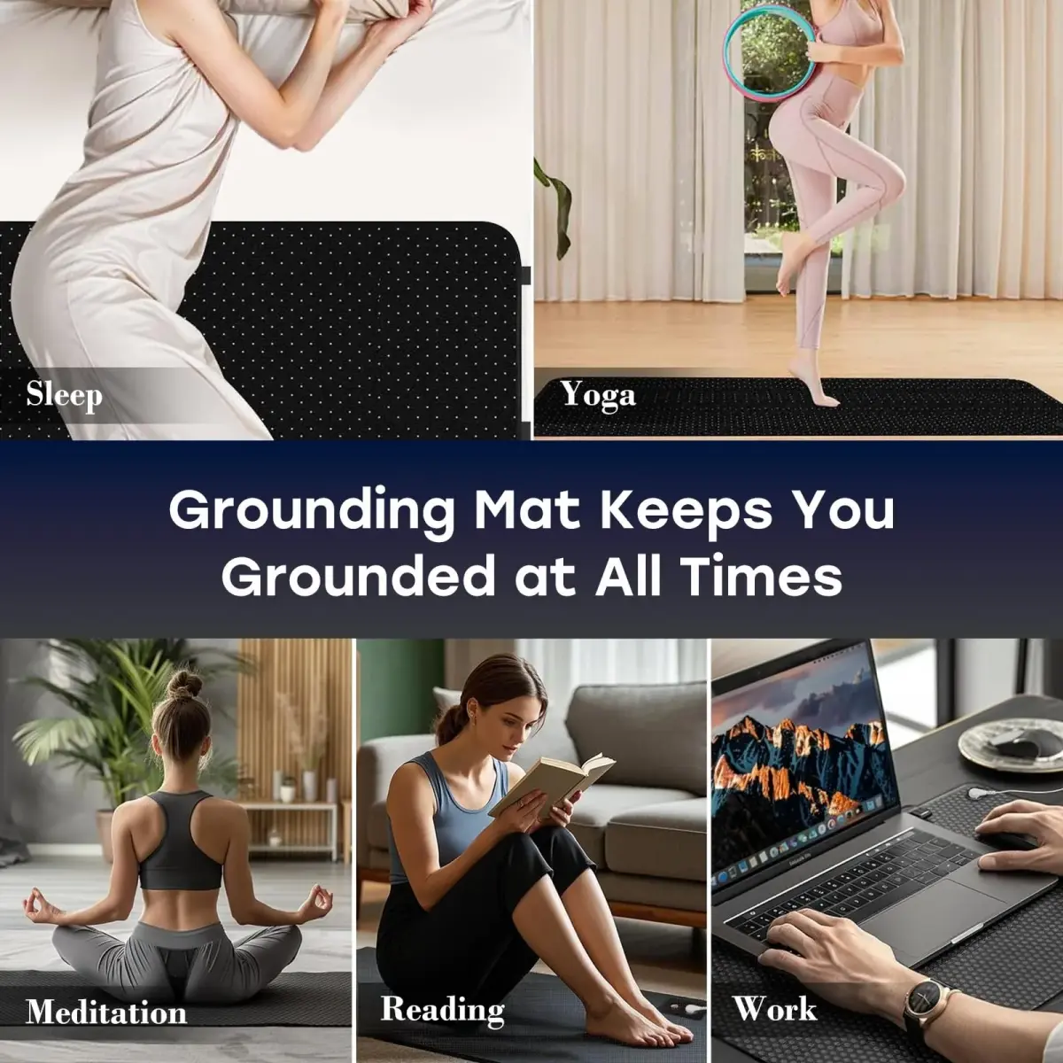 ATE Health Grounding Mat for Bed Queen 68.58cm x 152.4cm (27x60in) | Better Sleep & Pain Relief - view 3