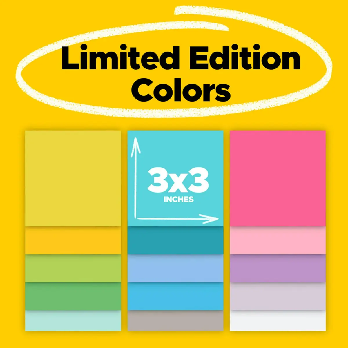 Post-it Super Sticky Notes 3 x 3 in Assorted Colors (15 Pads, 12-Pack) | 2X Sticking Power for Vertical Surfaces - view 3