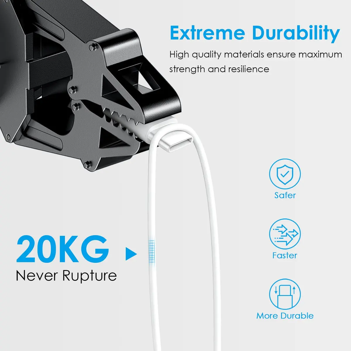 CXX 25W Type C Charger Fast Charging for S26/S25/S24 | 6Ft USB-C Cable, White - view 2