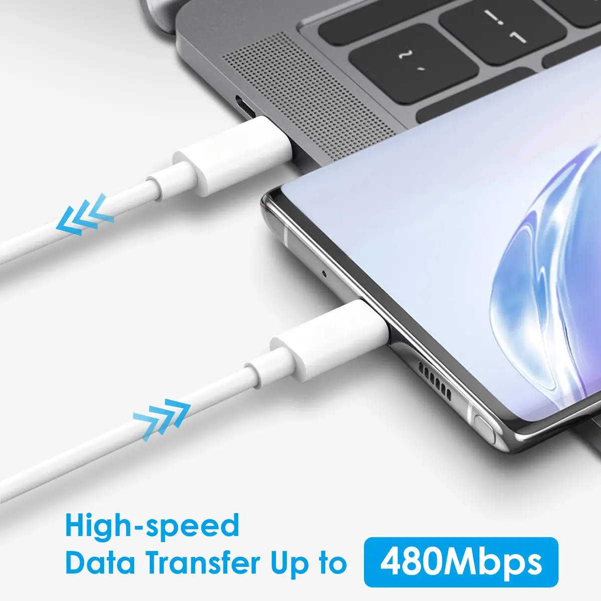 CXX 25W Type C Charger Fast Charging for S26/S25/S24 | 6Ft USB-C Cable, White - view 3