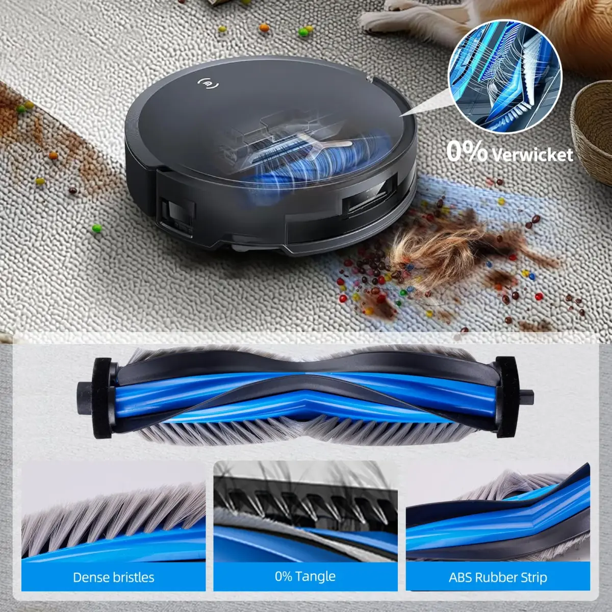 EOVWAEO 25-Piece Accessory Kit for ECOVACS DEEBOT T50 Omni Robot Vacuum | Main Brush, Side Brushes, Mop Pads, HEPA Filters - view 3