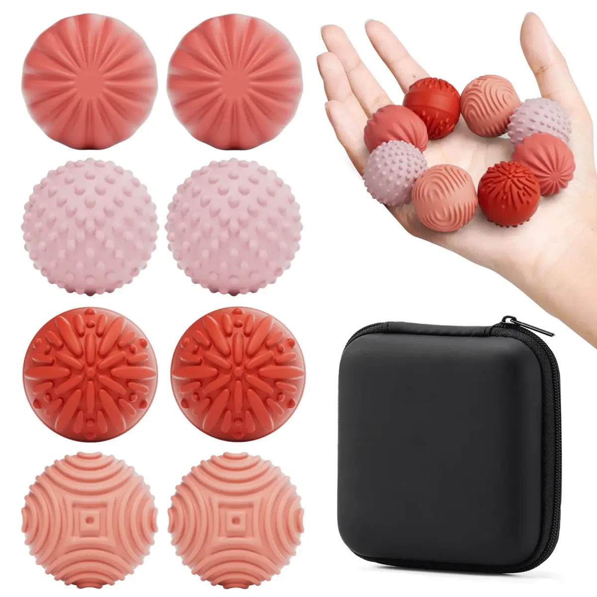 luckdoor Silicone Magnetic Balls Fidget Toy 8PCS | CPC-Certified, Non-Toxic, Sensory Stress Relief - main product image