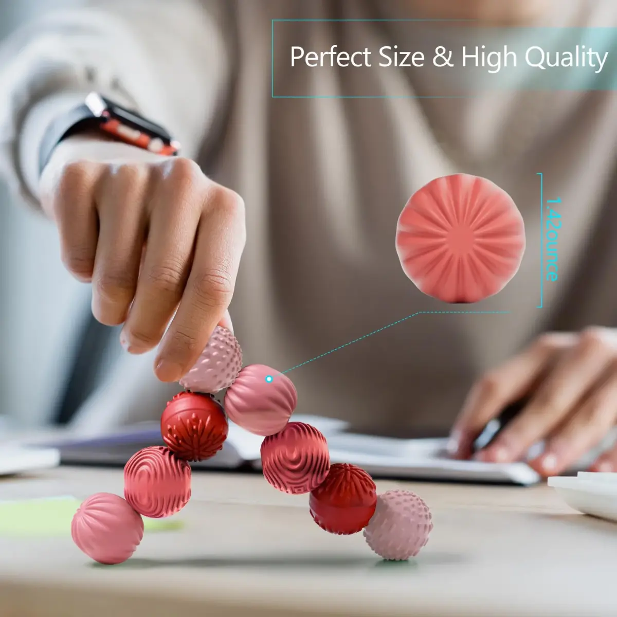 luckdoor Silicone Magnetic Balls Fidget Toy 8PCS | CPC-Certified, Non-Toxic, Sensory Stress Relief - view 5
