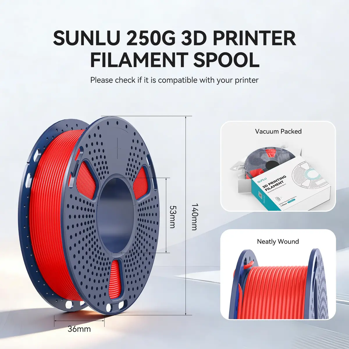 SUNLU PLA+2.0 3D Printer Filament, Multicolor Bundle, 8 Colors | High Strength, Fast Printing, Eco-Friendly - view 2