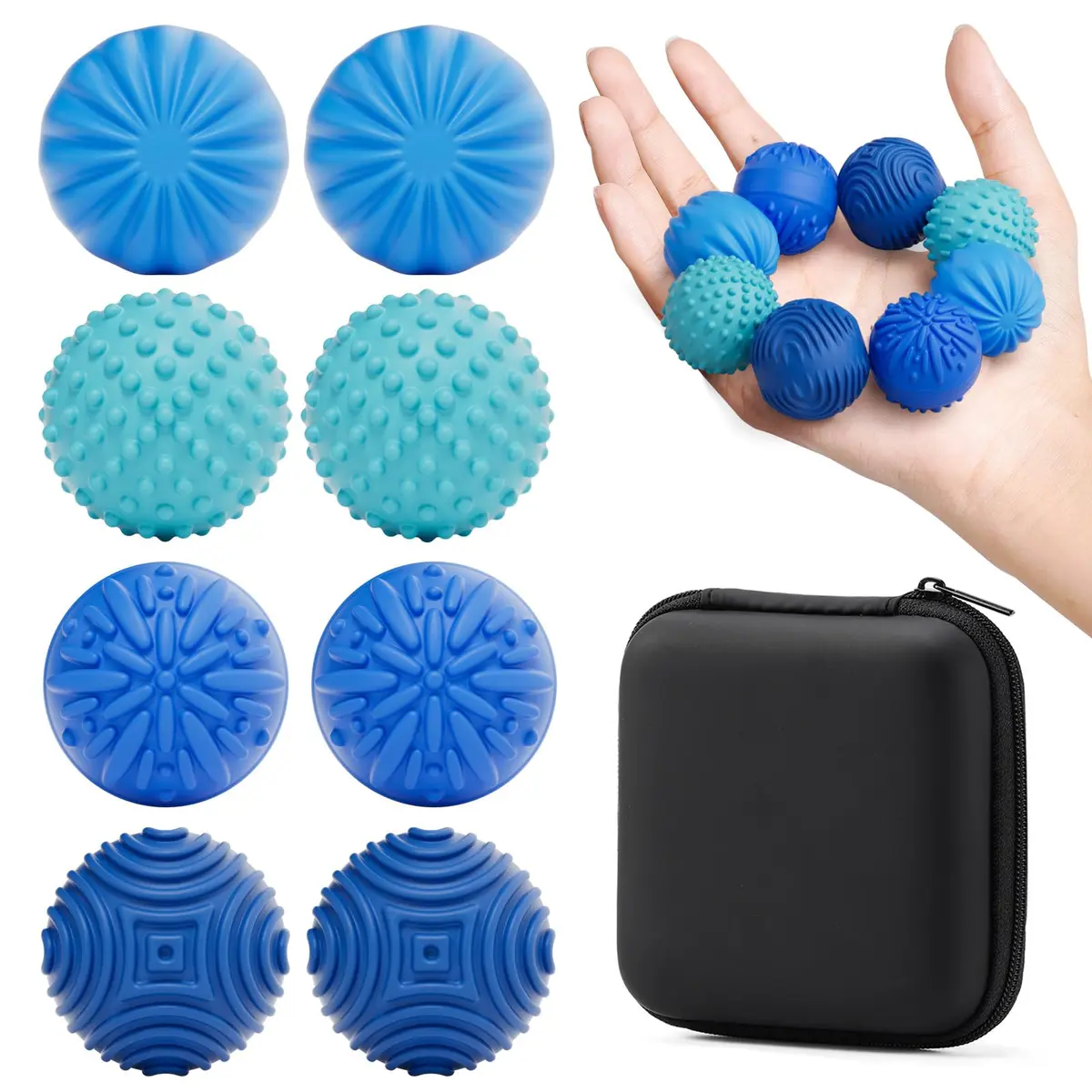 luckdoor Silicone Magnetic Balls Fidget Toy 8PCS | Sensory Stress Relief for Adults & Teens - main product image