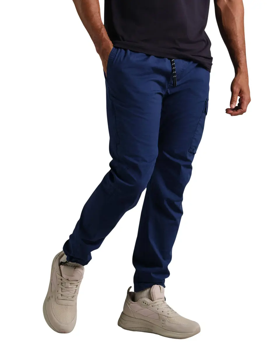 Municipal Cargo Pants | Rugged Cotton Ripstop, Mid Rise, Tapered Fit, Navy, 30" Inseam - main product image