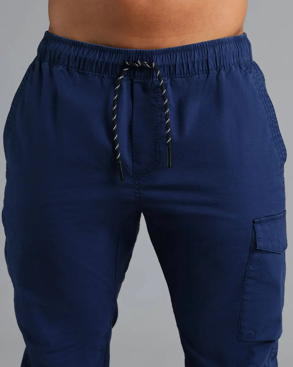 Municipal Cargo Pants | Rugged Cotton Ripstop, Mid Rise, Tapered Fit, Navy, 30" Inseam - view 4