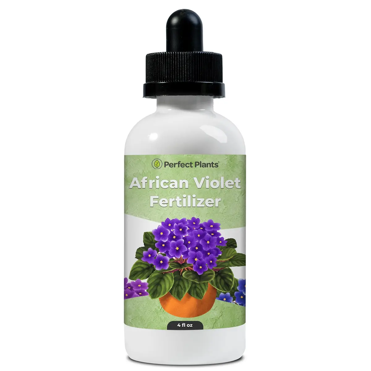 Perfect Plants African Violet Fertilizer, 4 oz, Liquid Bloom Food Drops | Gentle 2-2-2 NPK for Vibrant Blooms - main product image