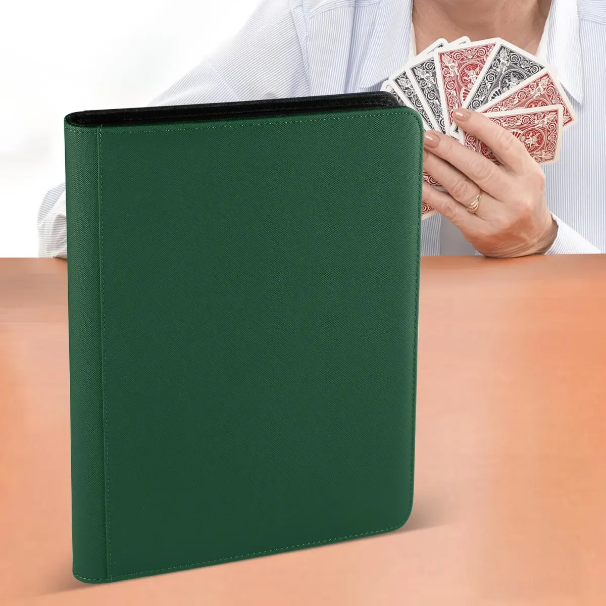 GERMUN Trading Card Binder 12 Pocket 720 Cards | Premium PU Leather Holder with Zipper - view 5
