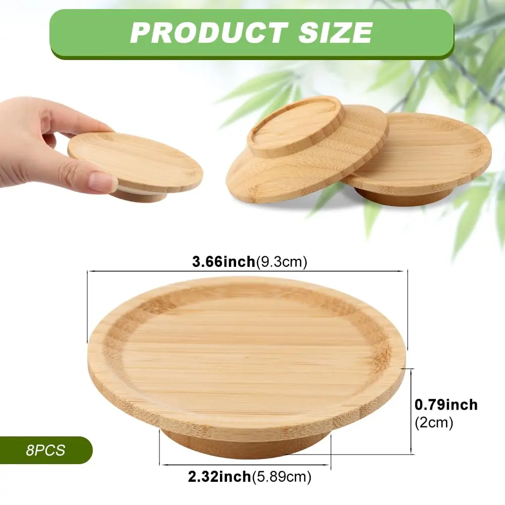 Ranjaner Wine Glass Charcuterie Topper Set | Bamboo Mini Boards for Family & Restaurant Use - view 2