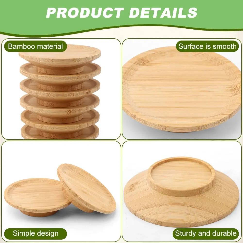 Ranjaner Wine Glass Charcuterie Topper Set | Bamboo Mini Boards for Family & Restaurant Use - view 4