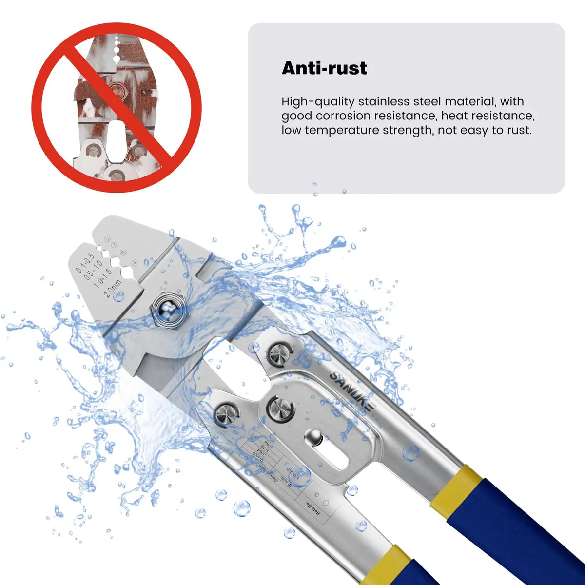 Sanuke Wire Rope Crimping Kit, Cable Swaging Tool Crimps up to 2.2mm | Heavy Duty Stainless Steel - view 3
