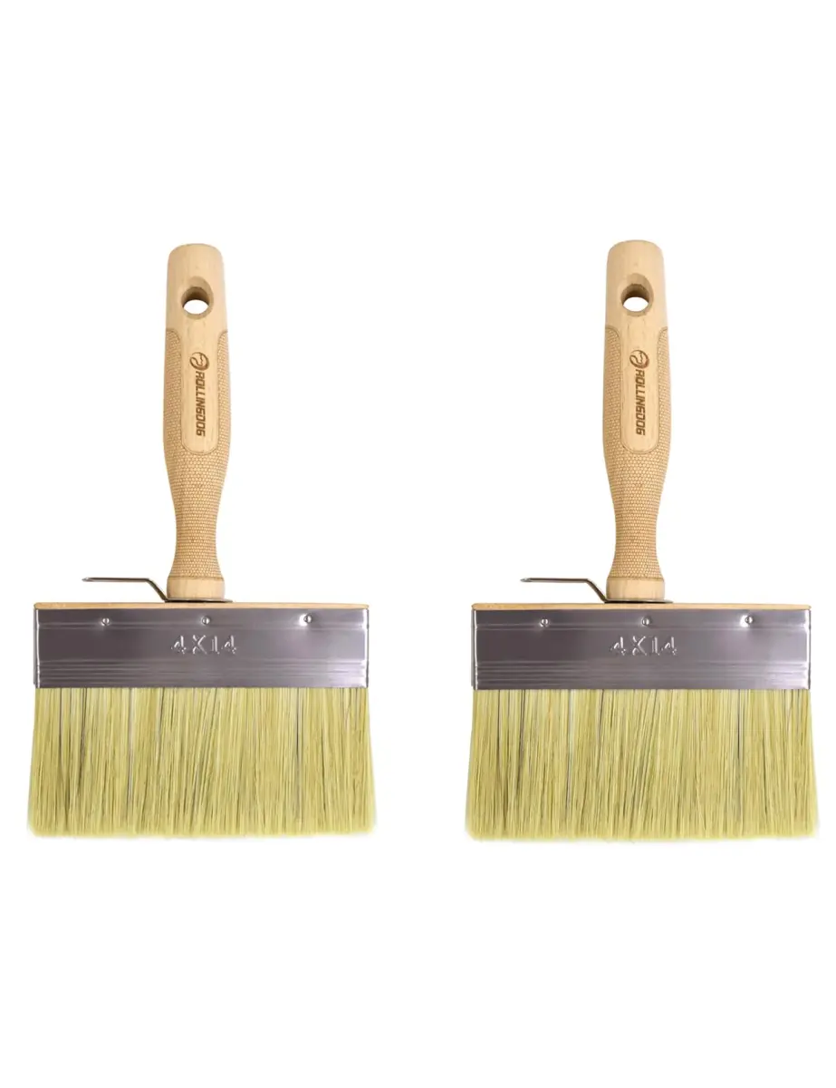 ROLLINGDOG 5.5" Limewash Brush (Pack of 2) | Premium Imitation Bristle for Walls, Decks, Fences - view 8
