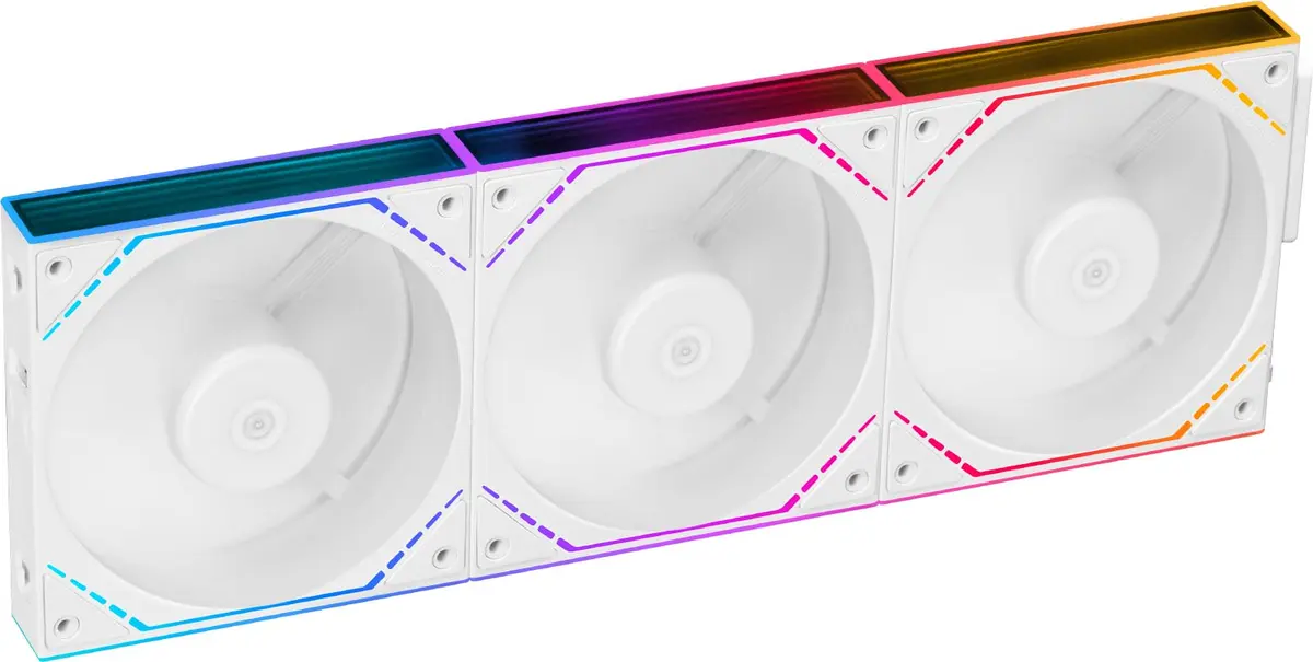 Thermalright TL-M12QRW X3 120mm Reverse Case Fans 3-Pack White | PWM ARGB Infinity Mirror Lighting - view 7