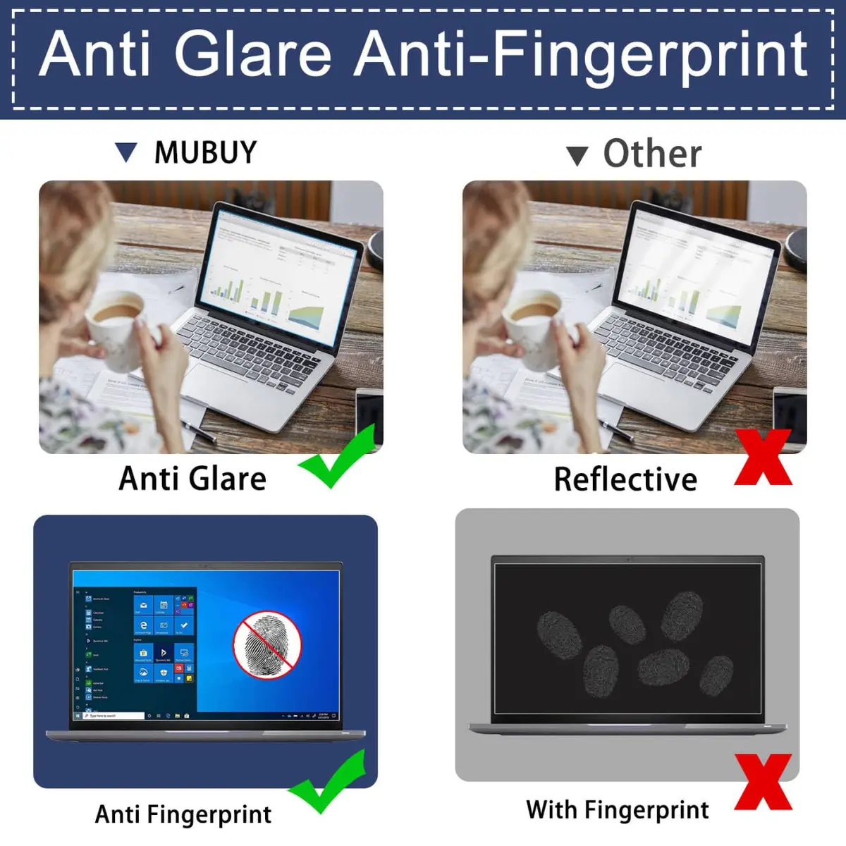 MUBUY-GOL Screen Protector for Alienware 16 Aurora 16 AC16250 & Alienware M16/Alienware x16 R2 R1 16" Gaming Laptop, UV Blocking Filter - view 5