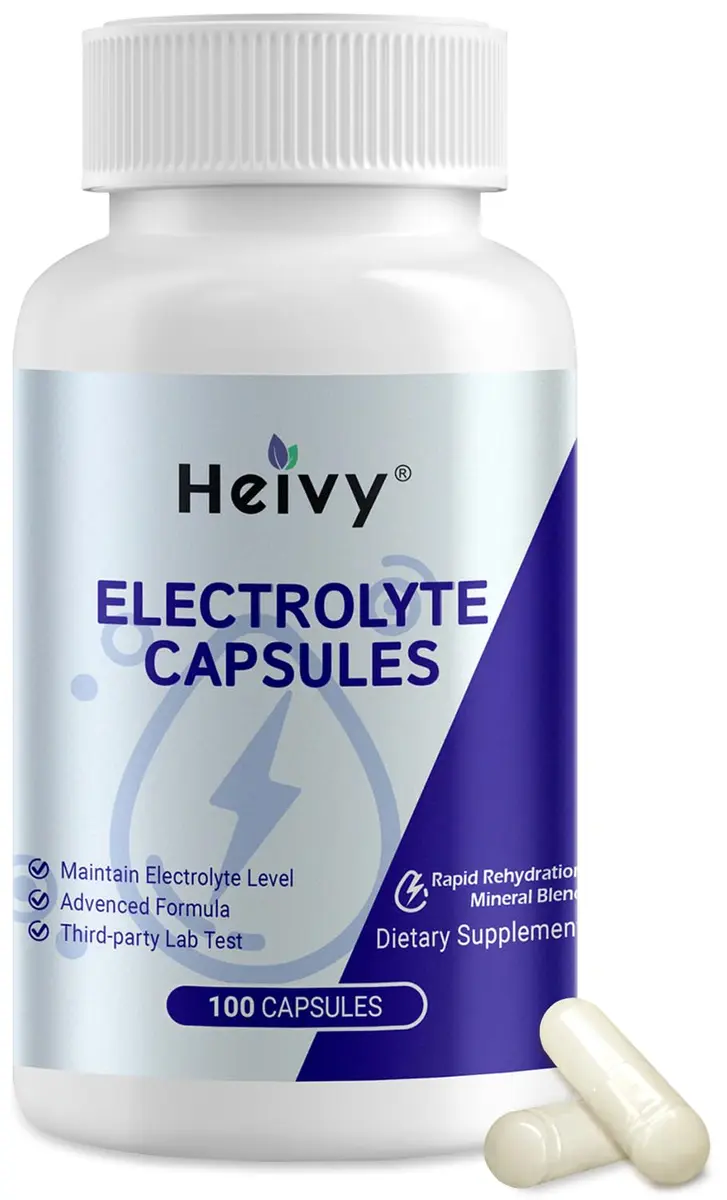 Heivy Electrolyte Capsules 100 Count | Support Hydration & Energy in India - main product image