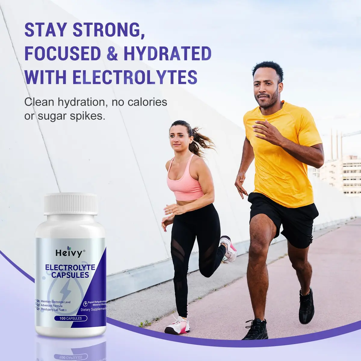 Heivy Electrolyte Capsules 100 Count | Support Hydration & Energy in India - view 4