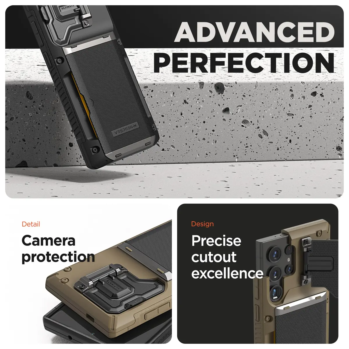 VRS DESIGN Damda Glide DuoGuard for Samsung Galaxy S24 Ultra Phone Case | Semi-automatic Sliding Card Holder with Camera Cover - view 6