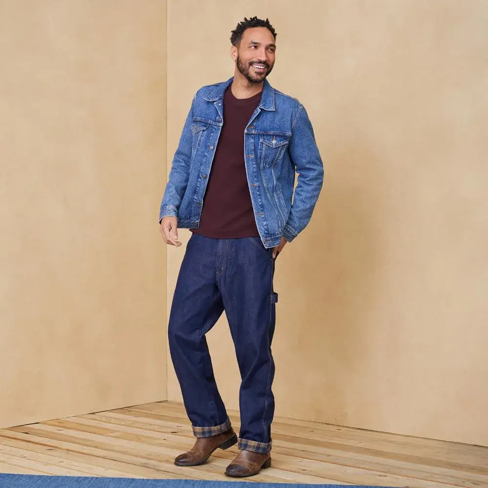 Levi Strauss Signature Gold Men's Carpenter Jeans 86cm (34in) x 81cm (32in) | Flannel Lined for Warmth - view 3