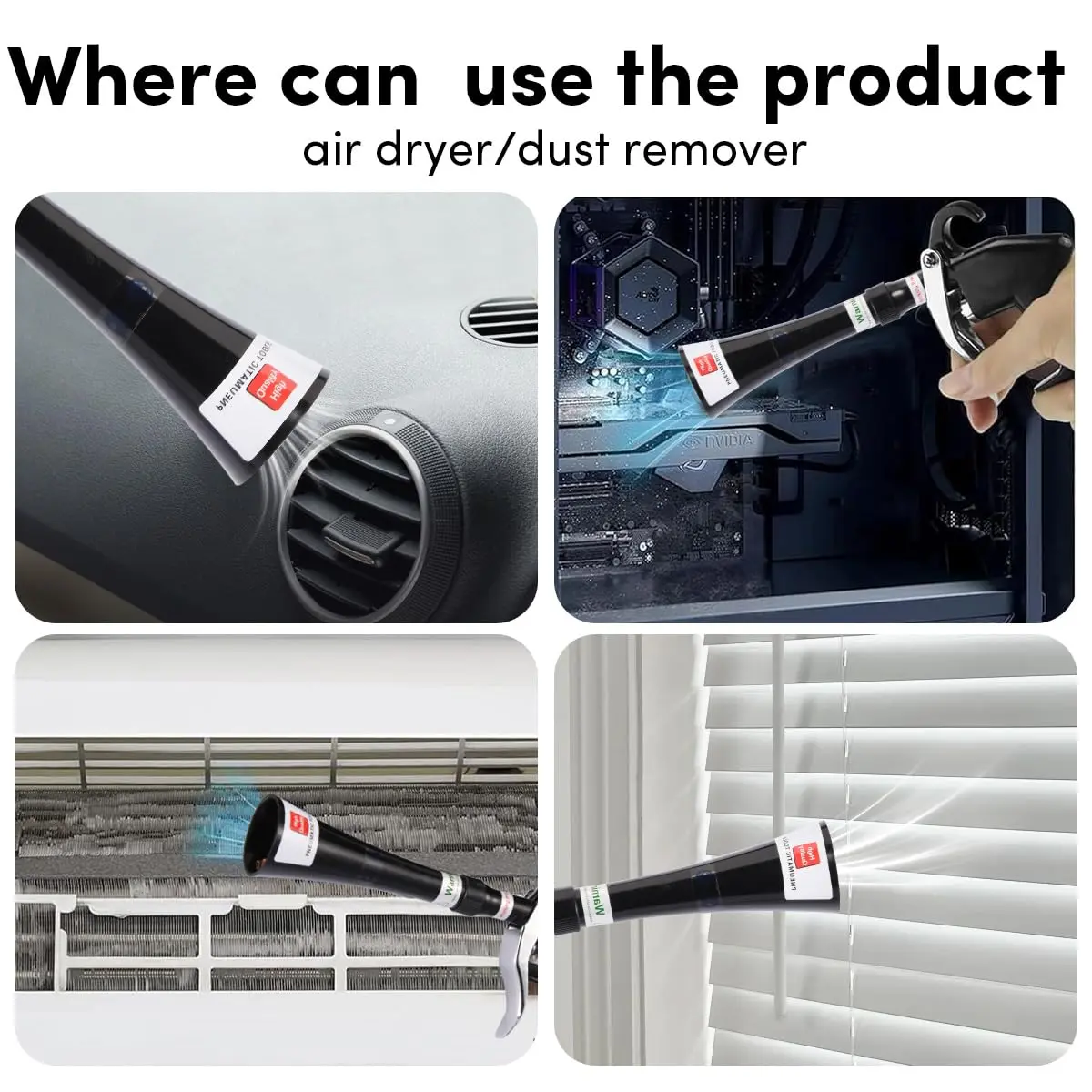 ANABIUP Tornado Air Blow Gun for Car Detailing | High-Pressure Dry Cleaning Tool with Brass Nozzle (0.28kg) - view 2