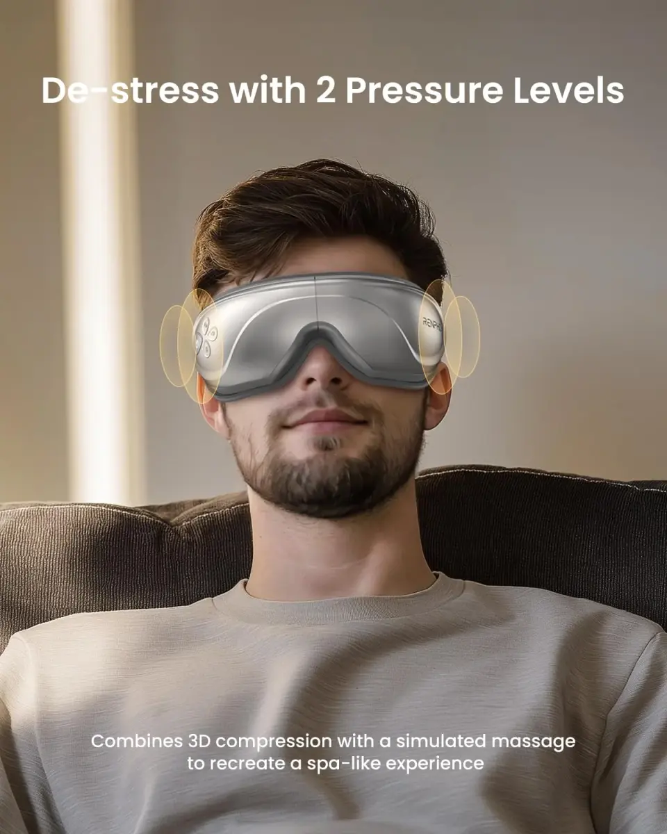 RENPHO Eyeris 2 Eye Massager with Heat & Cooling, Heated Eye Mask, 1500mAh Battery | Relieves Dry Eyes & Tension - view 3