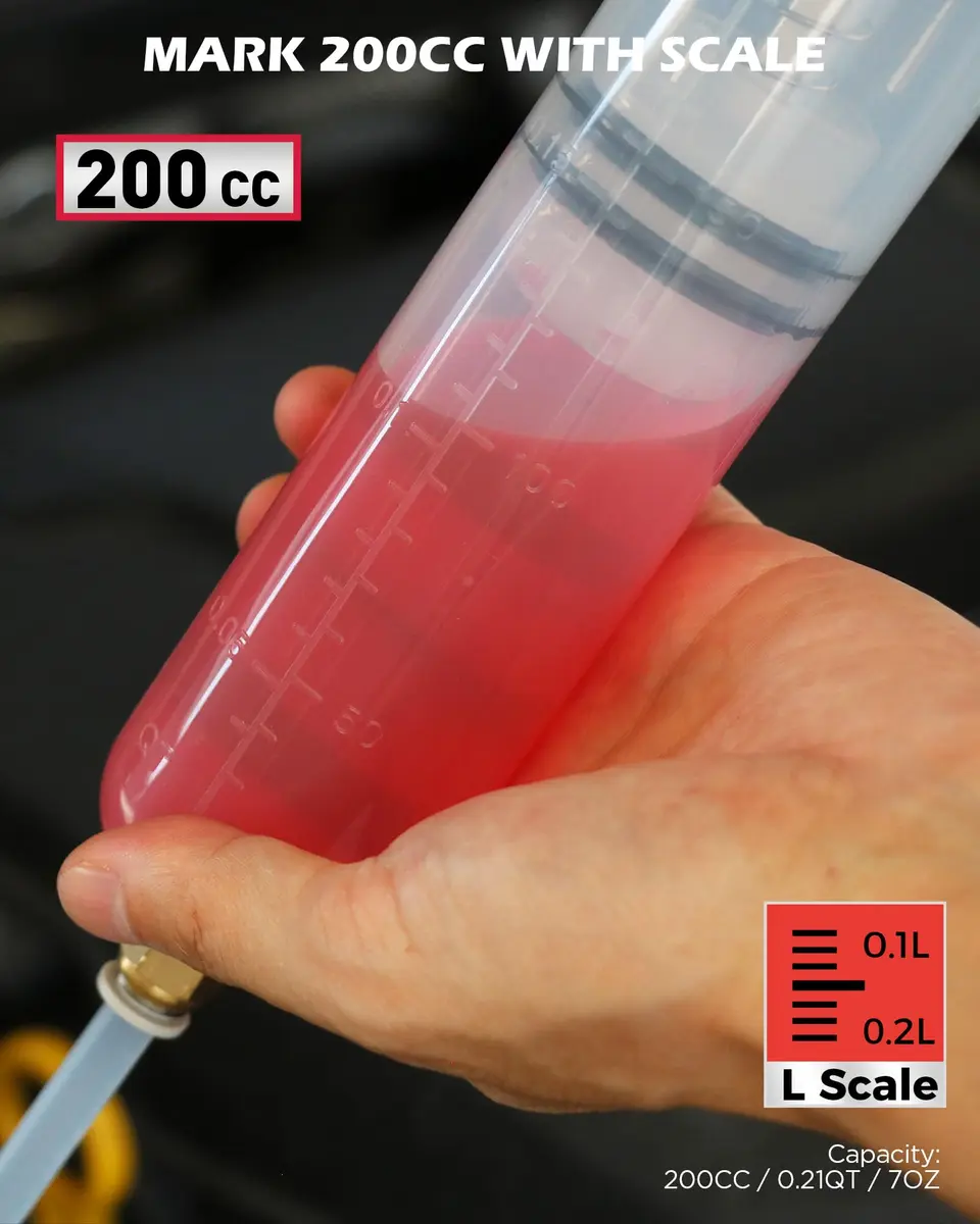 SEDY 200CC Automotive Fluid Extractor Syringe Pump with Long Hose & Extension Tubes | Precise Oil & Fluid Transfer in India - view 8