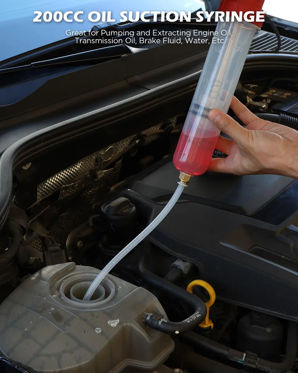 SEDY 200CC Automotive Fluid Extractor Syringe Pump with Long Hose & Extension Tubes | Precise Oil & Fluid Transfer in India - view 2