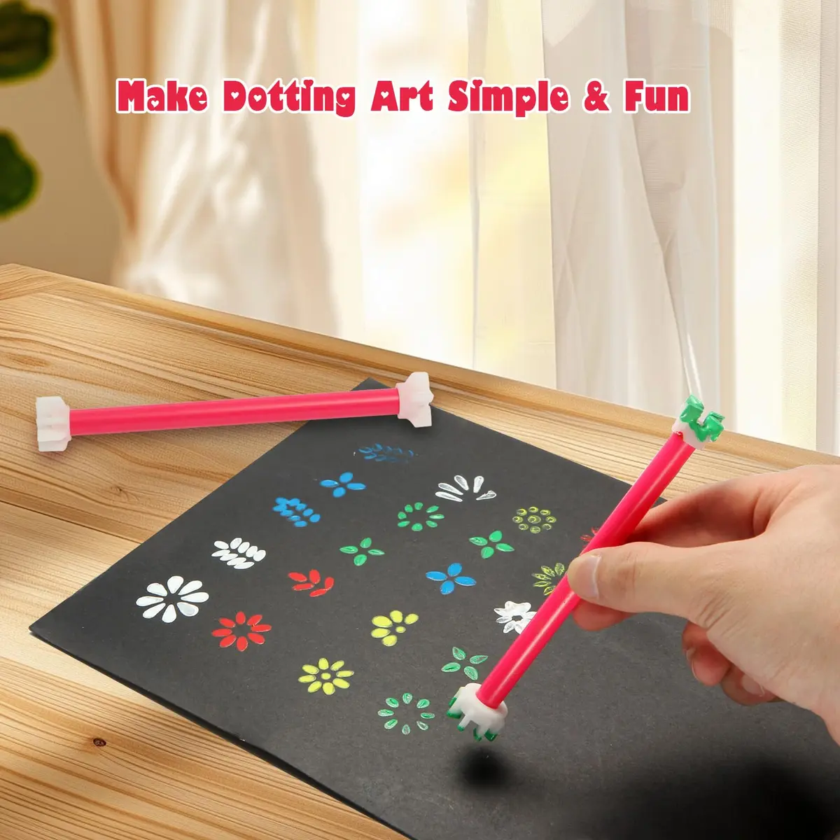 DAFENCHI Flower Floral Dotting Tools for Dot Painting, 10 Pens | 20 Shapes - view 6