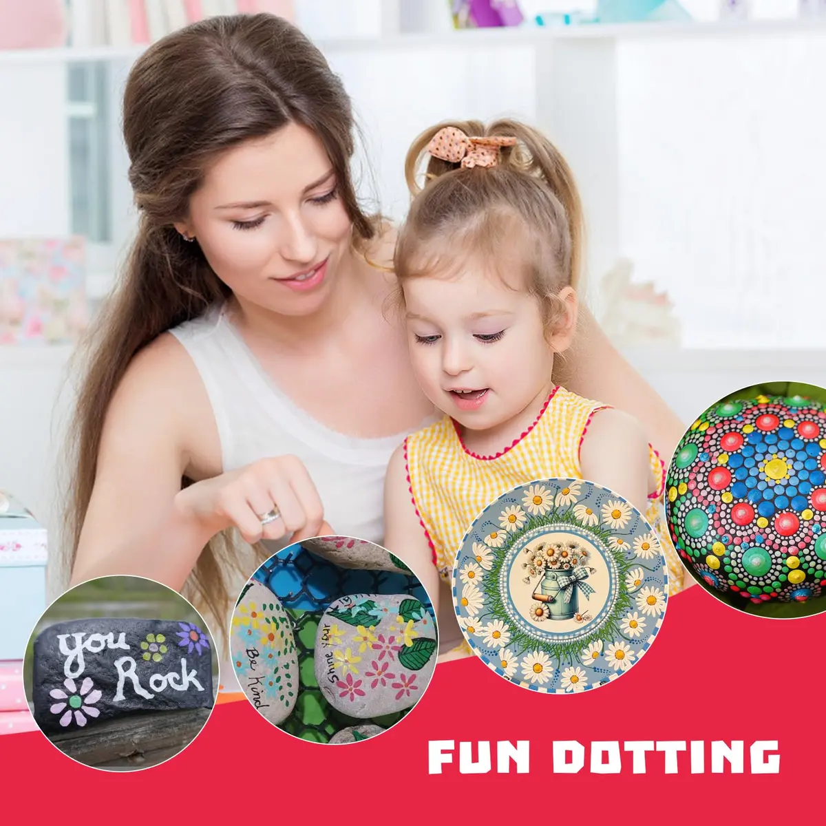 DAFENCHI Flower Floral Dotting Tools for Dot Painting, 10 Pens | 20 Shapes - view 7