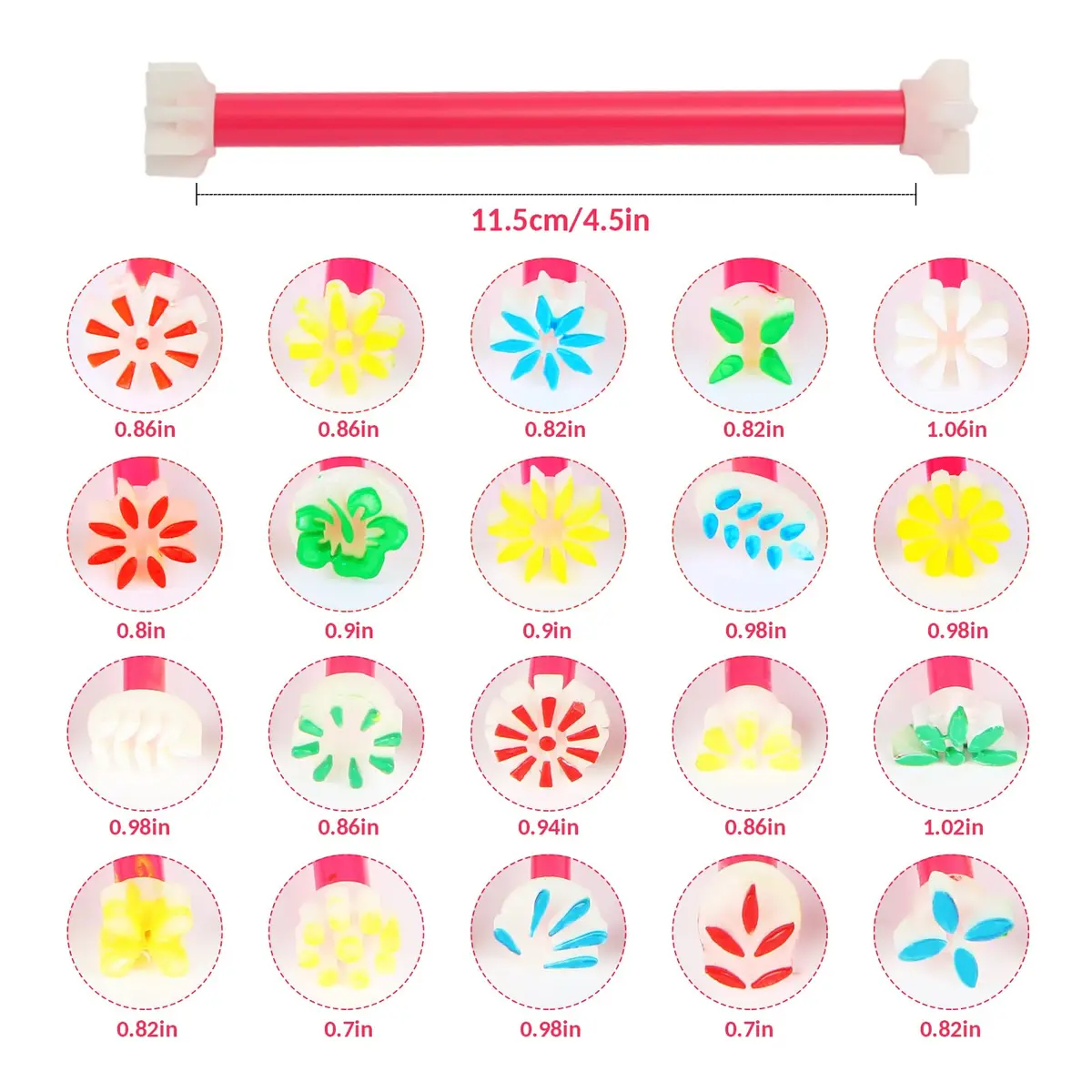 DAFENCHI Flower Floral Dotting Tools for Dot Painting, 10 Pens | 20 Shapes - view 2