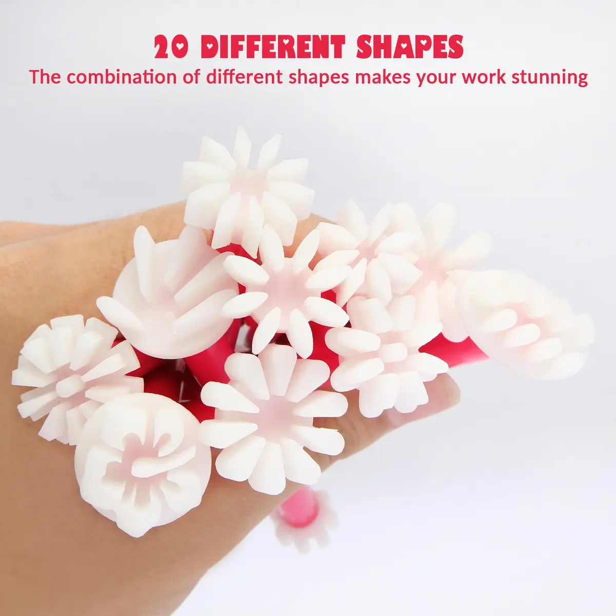 DAFENCHI Flower Floral Dotting Tools for Dot Painting, 10 Pens | 20 Shapes - view 3