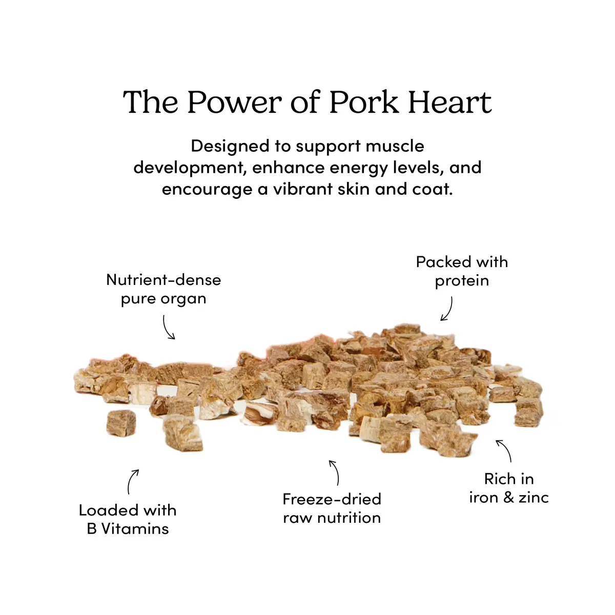 Crumps’ Naturals Mini Trainers Freeze Dried Pork Hearts 1.9oz | Protein & Training Reward (120c) - view 4