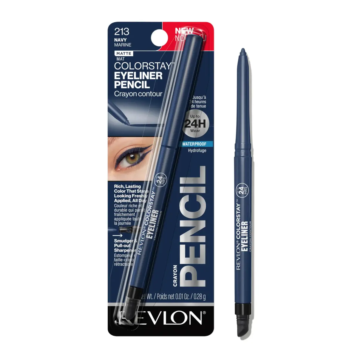REVLON ColorStay Waterproof Eyeliner Pencil Navy (0.28g / 0.01 oz) | Ophthalmologist Tested for Sensitive Eyes - main product image