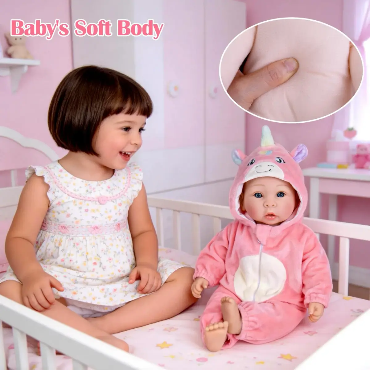 UOFTKIZ Realistic Baby Doll 17 Inch Soft Body with Accessories | Ages 3+ - view 5