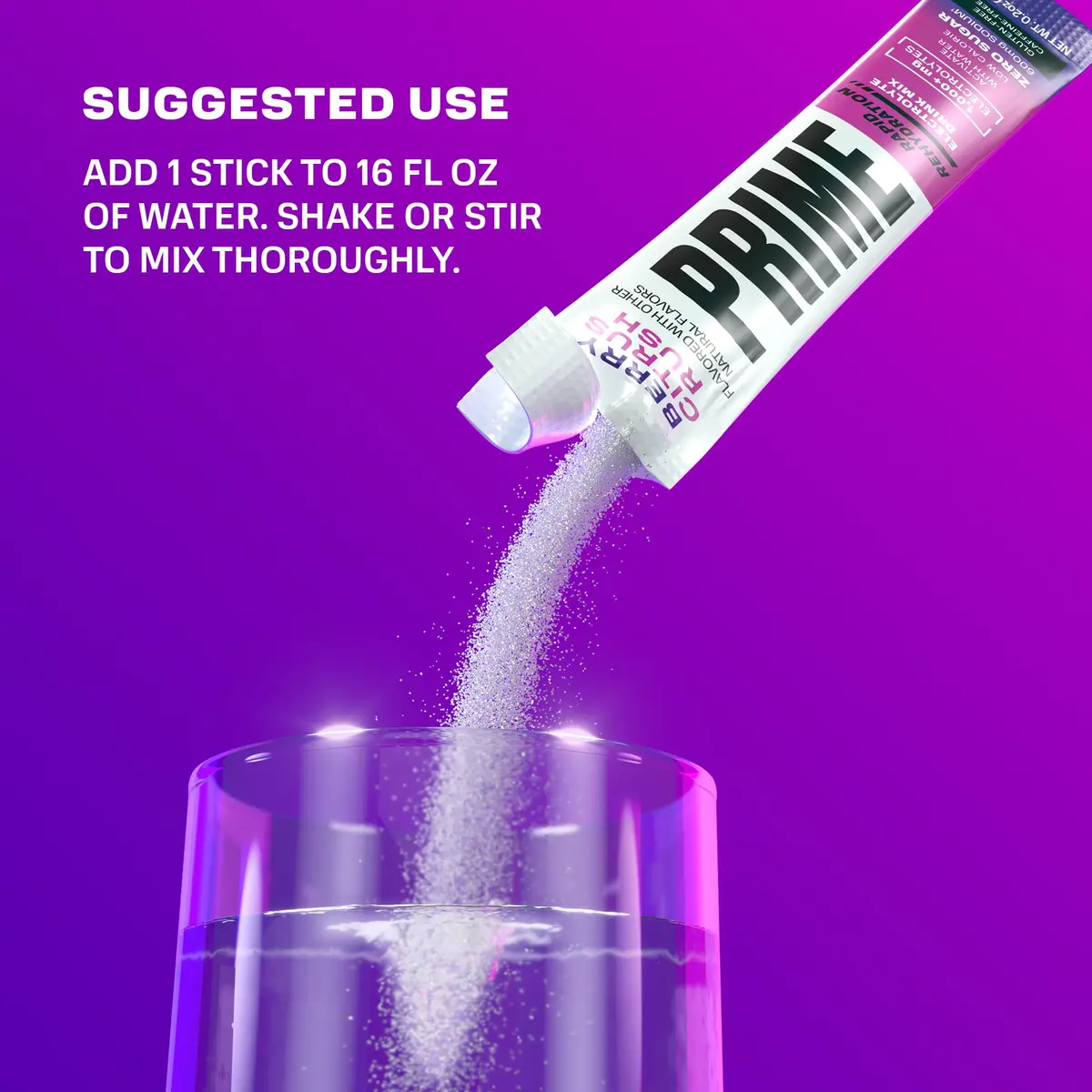 PRIME Rapid Rehydration Electrolyte Powder Sticks, Berry Citrus Rush | Sugar Free Hydration Drink Mix, 16 Count, USA Import - view 5