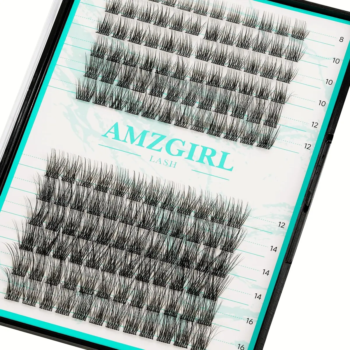 AMZGIRL Lash Clusters 144PCS 8-16MM | Natural Wispy Look, DIY Friendly - main product image