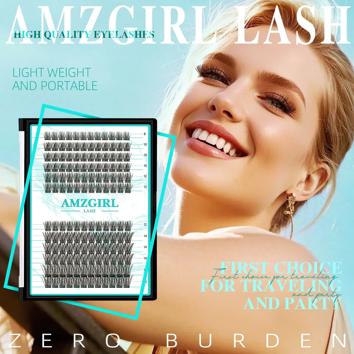 AMZGIRL Lash Clusters 144PCS 8-16MM | Natural Wispy Look, DIY Friendly - view 6