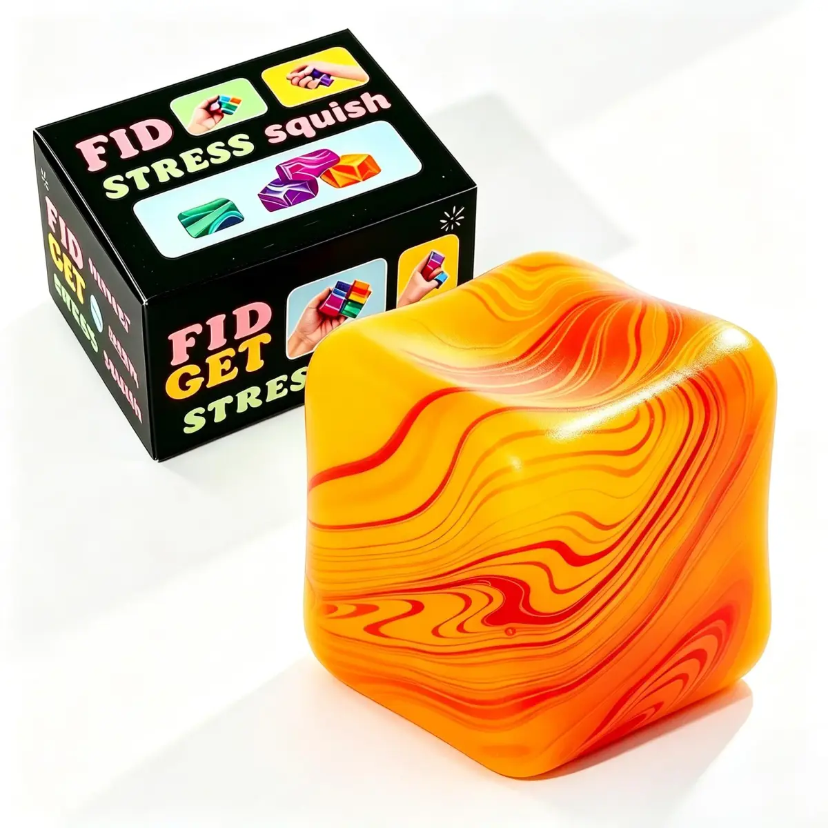 Drephere Ice Cube Stress Ball 5.5cm (2.2 inch) | Non-Toxic Sensory Toy for Kids & Adults - main product image