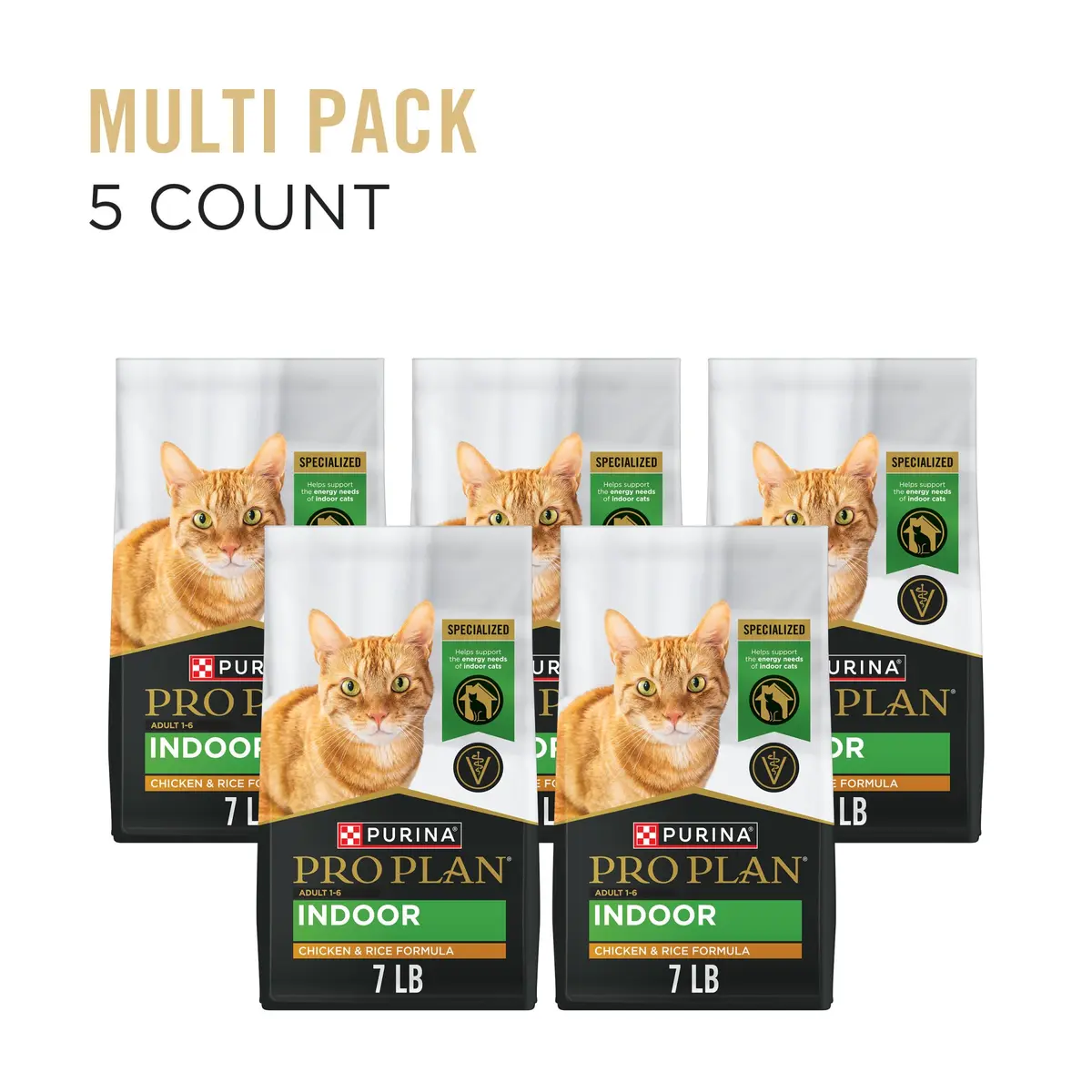 Purina Pro Plan Adult Indoor High Protein Cat Food 7 lb | Supports Lean Muscle & Weight - view 2