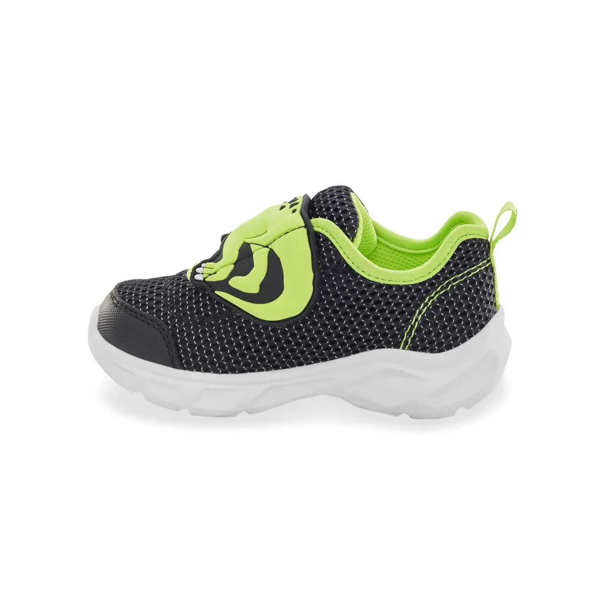 Carter's Hug Light-Up Sneakers for Girls, Black, Size M | Whimsical Dinosaur Design, Easy Hook & Loop Closure - view 2