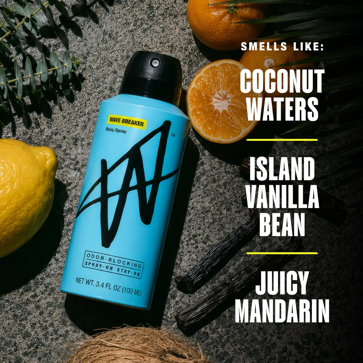 W Jake Paul Wave Breaker Body Spray for Men 3.4 fl oz | Odor Blocking, Long Lasting, Made for Active Men - view 3