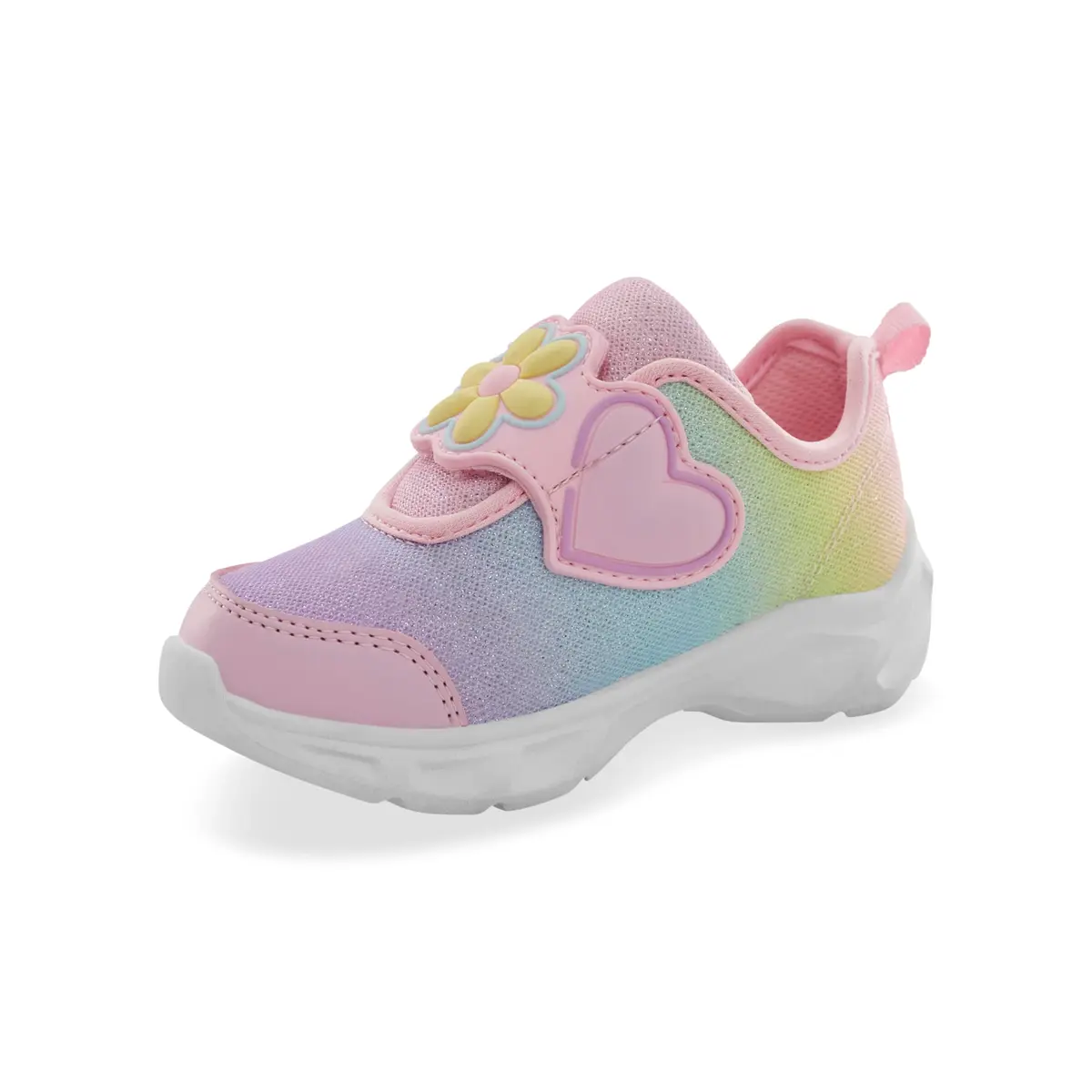 Carter's Hug Light-Up Sneakers for Girls, Black, Size M | Whimsical Dinosaur Design, Easy Hook & Loop Closure - view 2