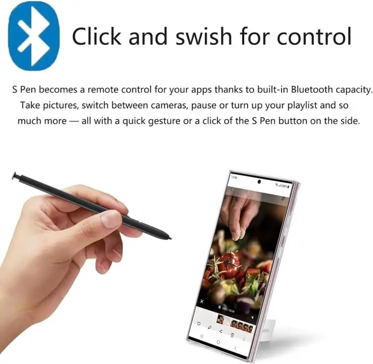 Qenw S Pen S24 Ultra (with-Bluetooth) Replacement for Galaxy S24 Ultra 5G | Touch Stylus + Tips - view 2