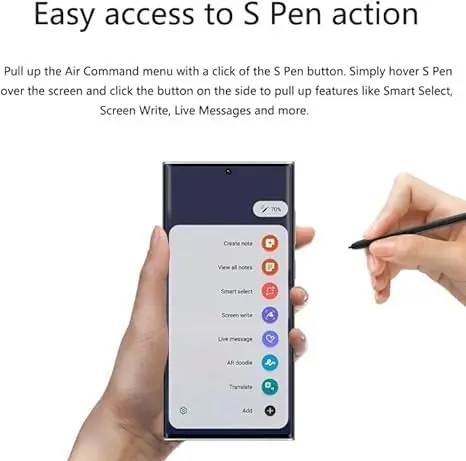 Qenw S Pen Replacement for Samsung Galaxy S24 Ultra 5G Stylus Pen (Yellow Gold) | 0.7mm Nib, 4096 Pressure Levels - view 4