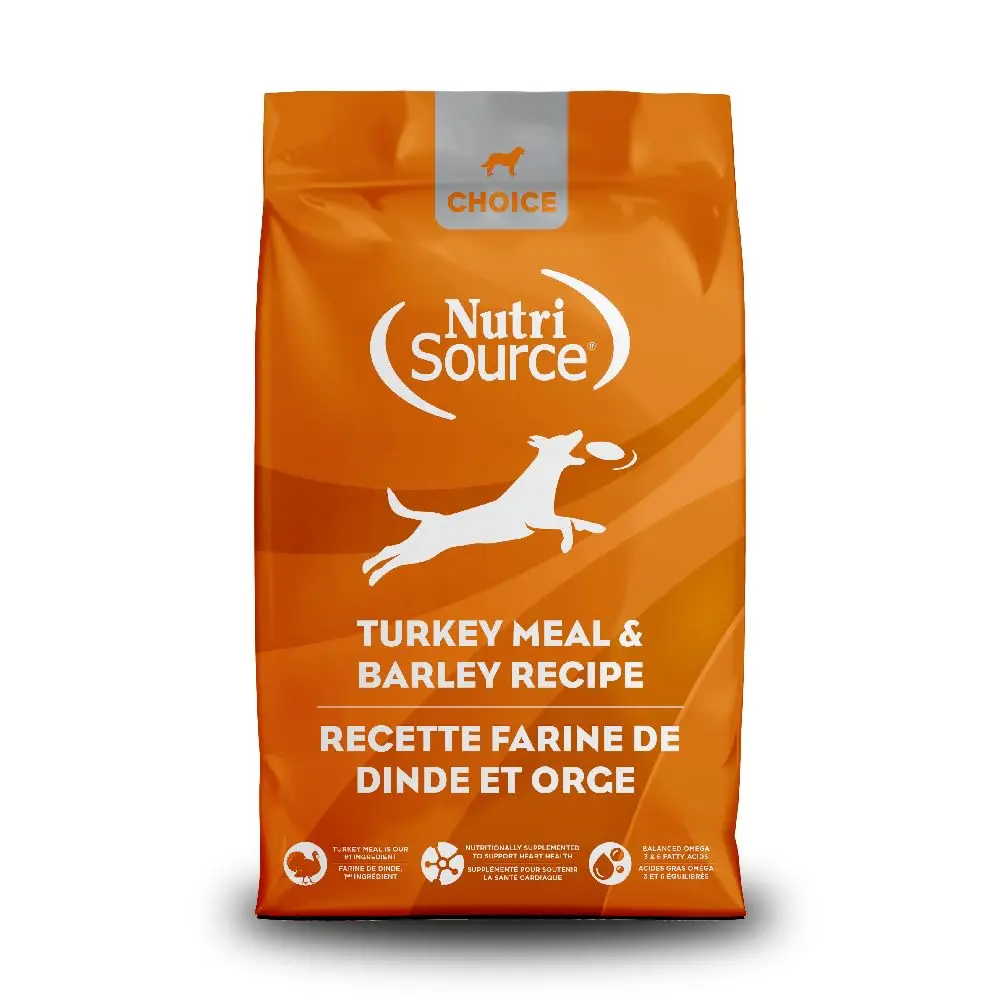 NutriSource Choice Turkey & Barley Dog Food 40lb | Probiotics & Wholesome Nutrition - main product image