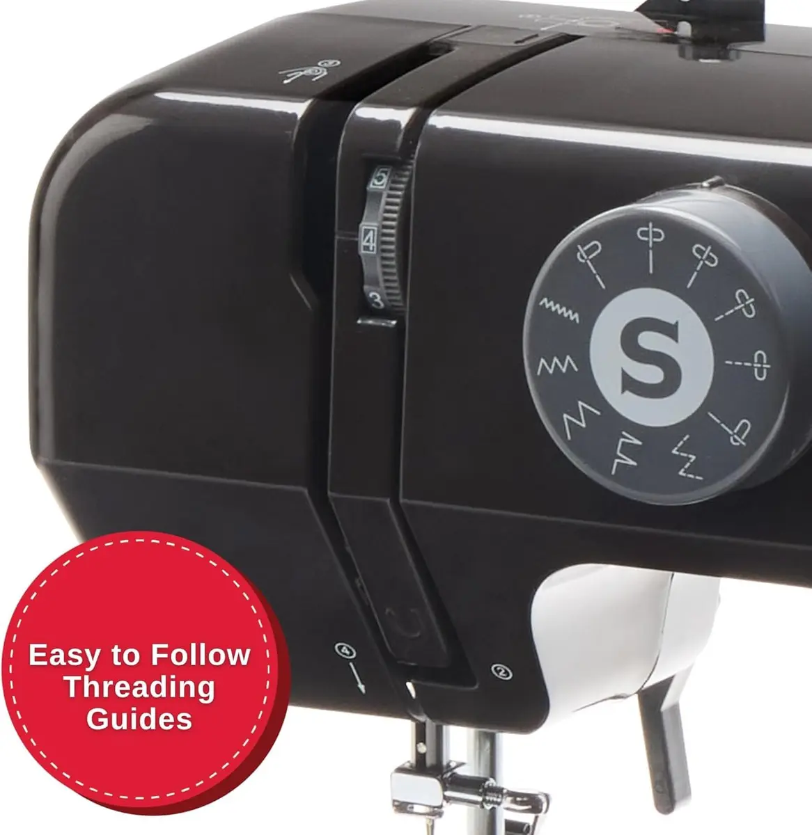 SINGER M1000 Portable Sewing Machine with Accessory Kit | Lightweight, 32 Stitch Applications, Beginner-Friendly (enables easy repairs, travel-ready, USA import) - view 5